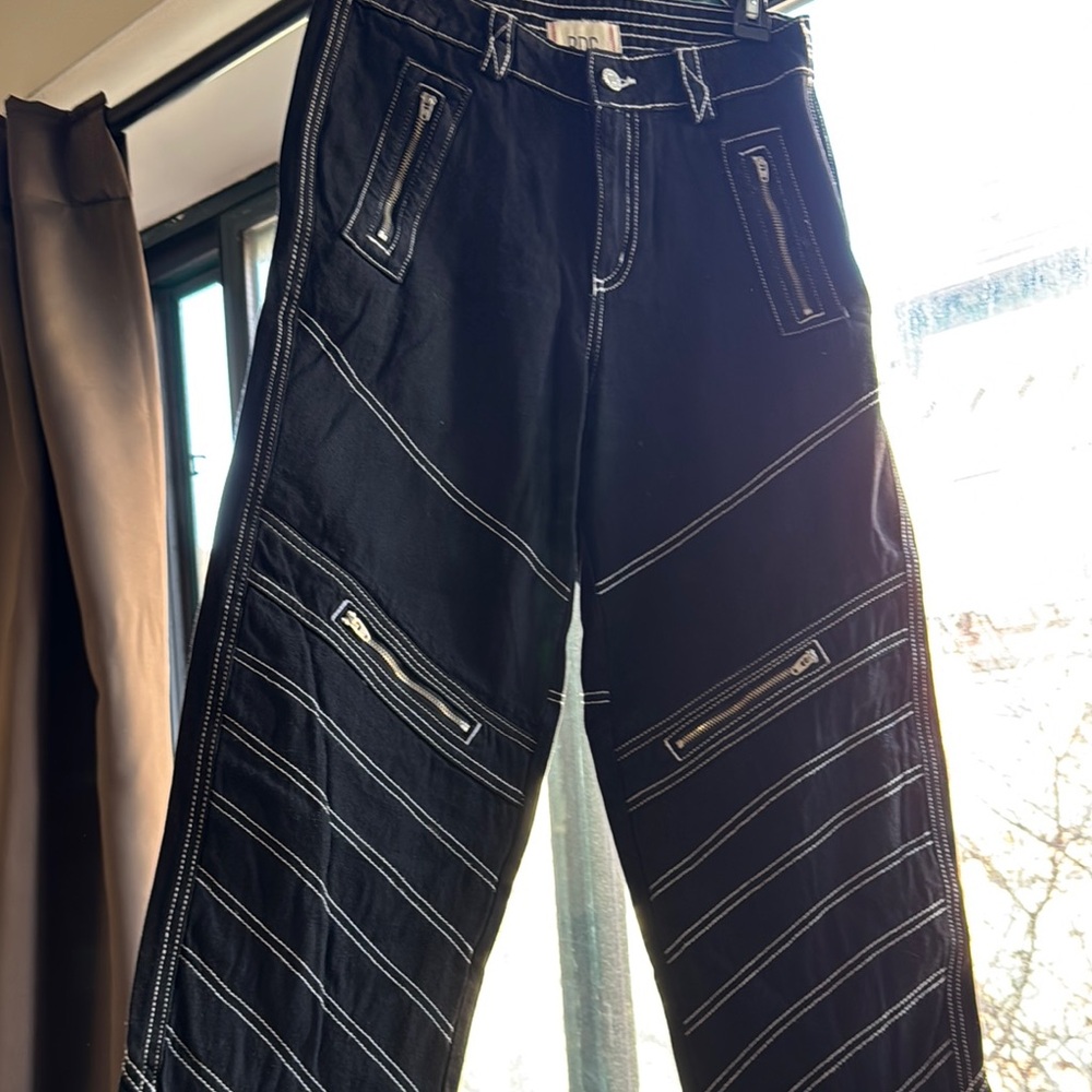 BDG Black Pants with White Stitching